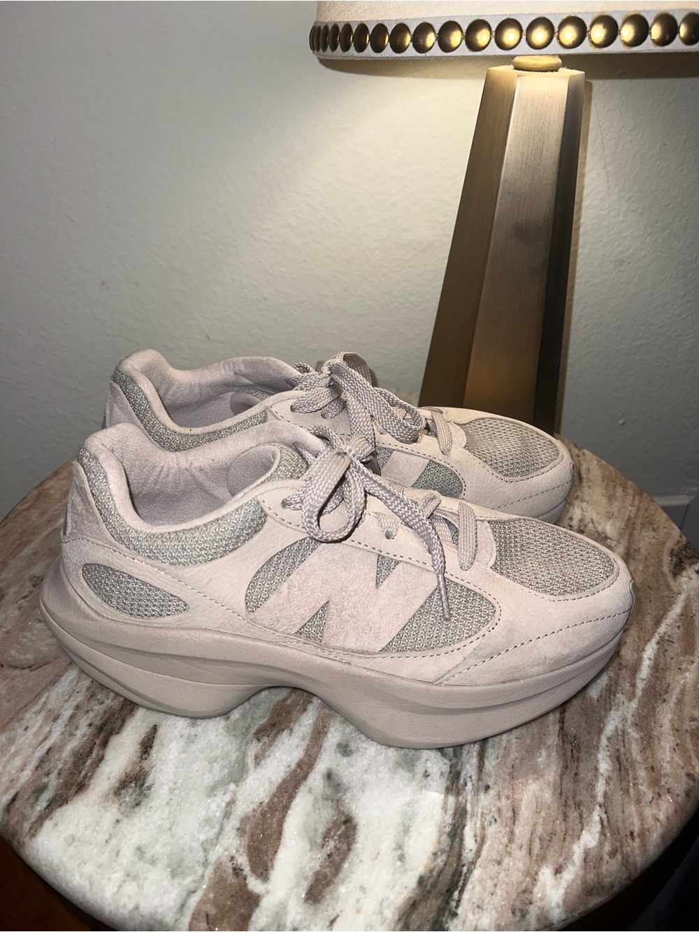 New Balance Women's Light Beige Platform Sneakers. Rare!